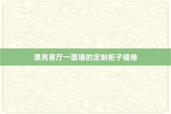 漂亮客厅一面墙的定制柜子缱绻
